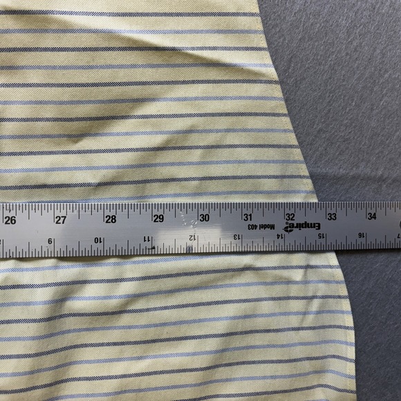 LL Bean Shirt Mens 16.5 Tall Button Down Striped Short Sleeve Cotton No Wrinkle - Picture 6 of 8